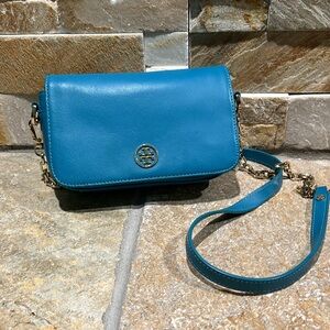 LIkE NEW, Tory Burch teal blue Crossbody bag